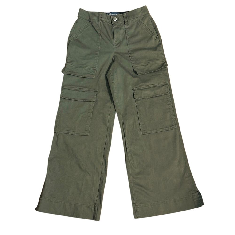 Democracy Size 8 Cargo Pants Army Olive Green Wide Leg Utility